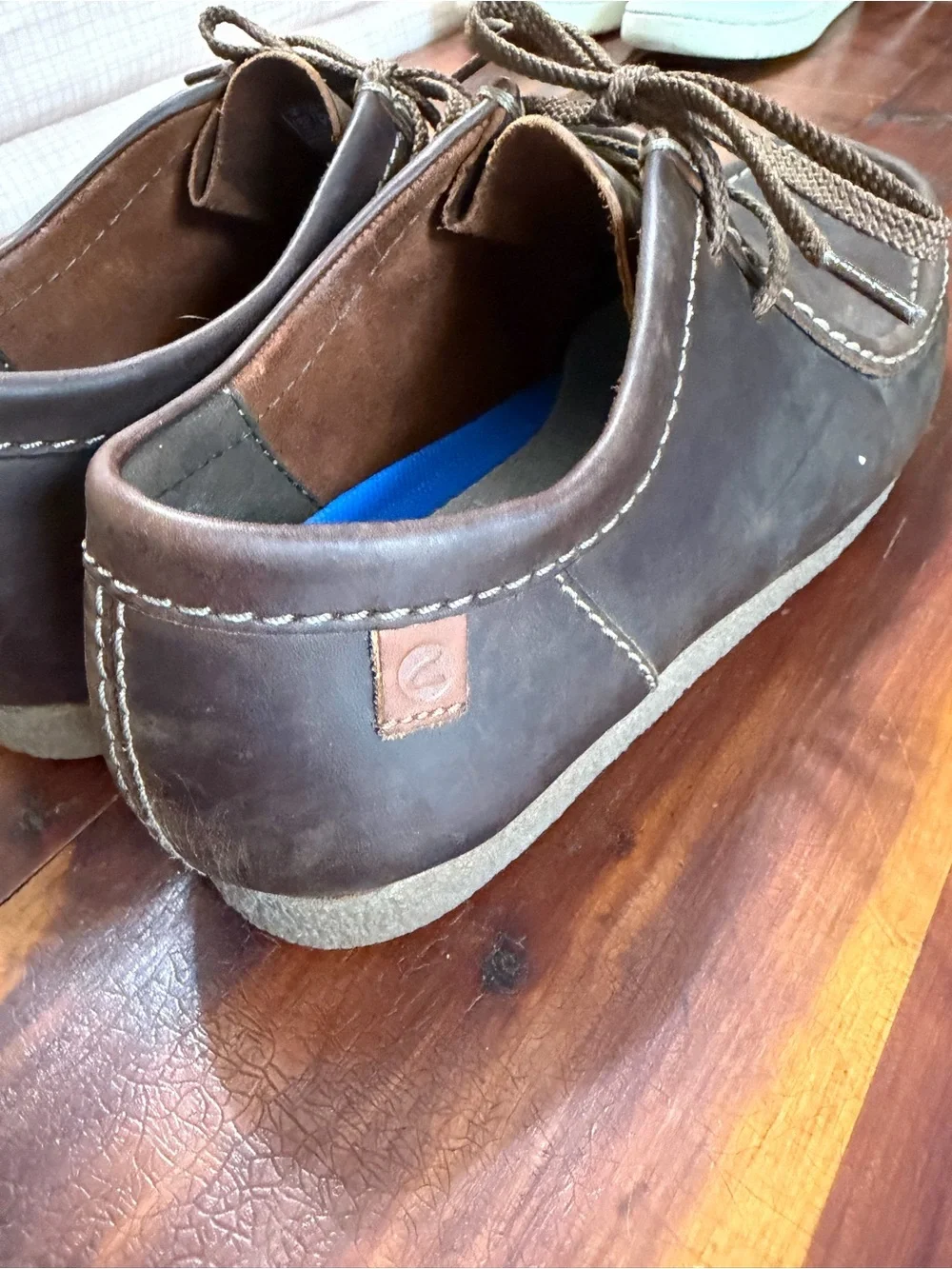 Clarks men’s Brown Leather Shoes with Lace-Up Detail